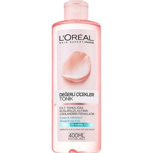 Loreal Paris Değerli Çiçekler Tonik Kuru ve Hassas Ciltler 400 Ml - 1