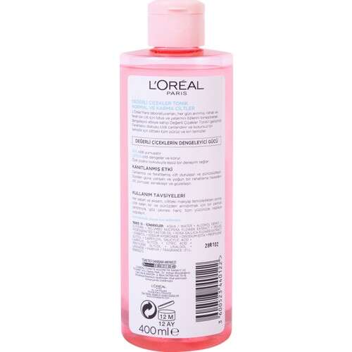 Loreal Paris Değerli Çiçekler Tonik Kuru ve Hassas Ciltler 400 Ml - 3