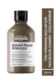L’Oréal Professionnel Absolut Repair Molecular Yıpranmış Saçlar İçin Onarıcı Şampuan 300ml - Moleküler Bakım & Derin Nem - 