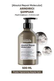 L’Oréal Professionnel Absolut Repair Molecular Yıpranmış Saçlar İçin Onarıcı Şampuan 500ml - Moleküler Onarım & Uzun Süreli Nem - Loreal Professionnel