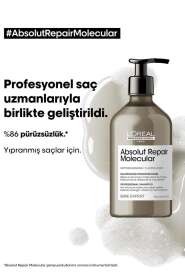 L’Oréal Professionnel Absolut Repair Molecular Yıpranmış Saçlar İçin Onarıcı Şampuan 500ml - Moleküler Onarım & Uzun Süreli Nem - Loreal Professionnel (1)