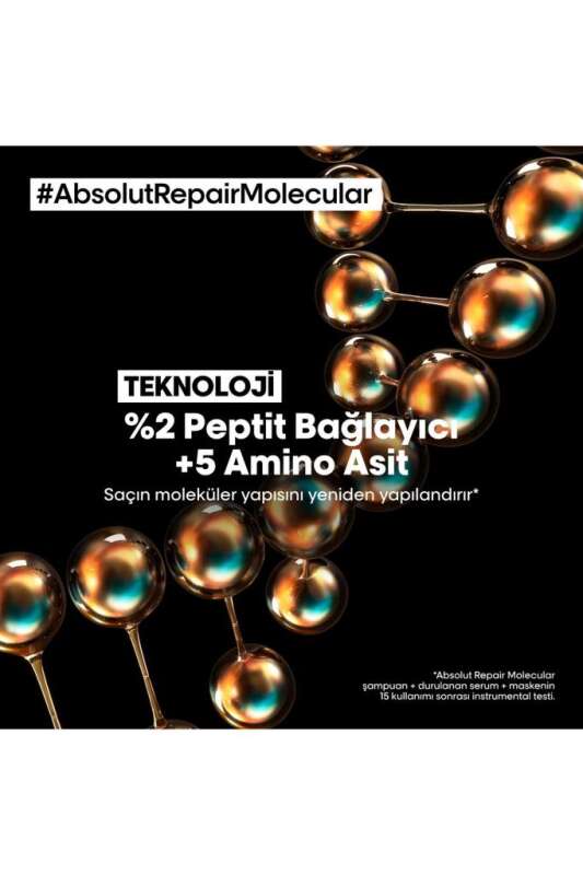 L’Oréal Professionnel Absolut Repair Molecular Yıpranmış Saçlar İçin Onarıcı Serum 250ml - Moleküler Teknoloji & Anında Parlaklık - 5