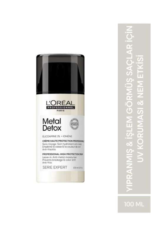 LOréal Professionnel Metal Detox Renklendirme Sonrası Durulanmayan Koruyucu Saç Kremi 100ml - Metal Temizleyici & Renk Koruma - 1