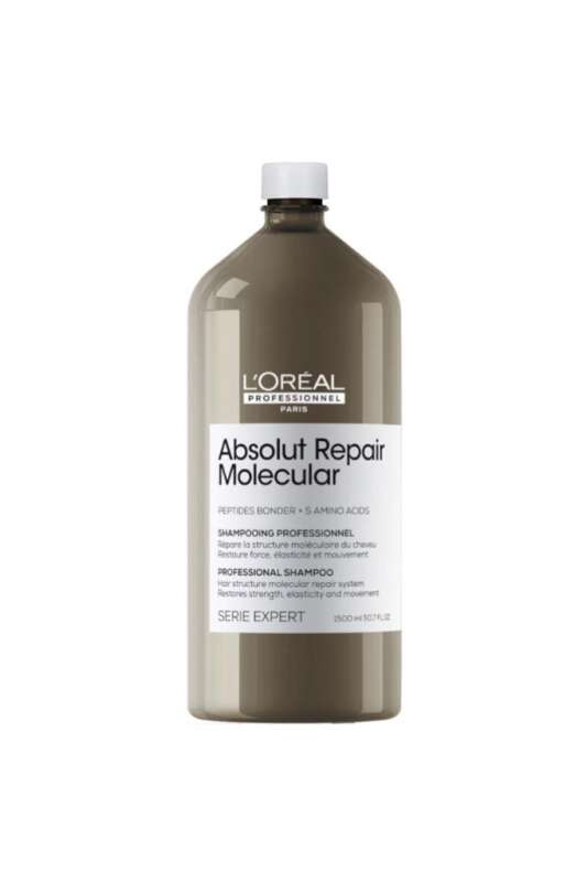 LOréal Professionnel Absolut Repair Molecular Şampuan - Yıpranmış Saç Onarımı ve Derin Arındırma 1500 Ml - 1
