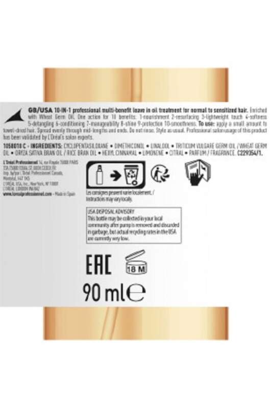 LOréal Professionnel Serie Expert Absolut Repair Yıpranmış Saçlar İçin 10 Etkili Mucizevi Bakım Yağı 90ml - Yoğun Onarım & Işıltı - 8