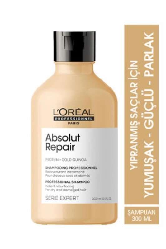 L’Oréal Professionnel Série Expert Absolut Repair Onarıcı Şampuan 300ml | Yıpranmış ve Hasar Görmüş Saçlar İçin Profesyonel Bakım - 1