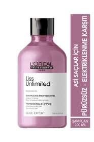 LOréal Professionnel Liss Unlimited Anti-Frizz & Soft Şampuan 300 ml - Elektriklenme Karşıtı, Yoğun Yumuşaklık ve Kabarma Önleyici - 1