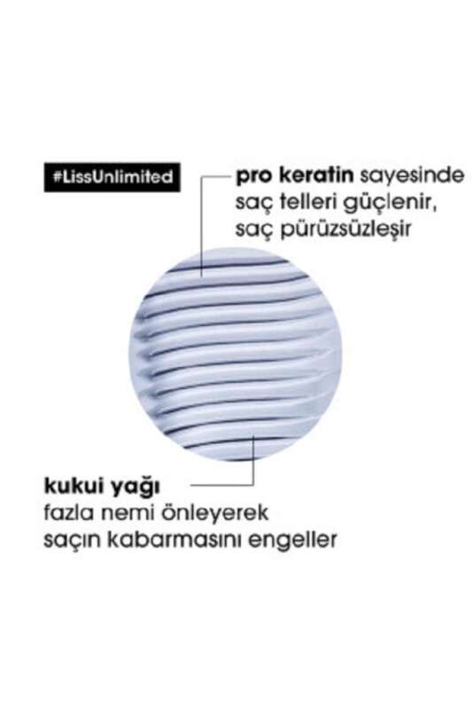 LOréal Professionnel Liss Unlimited Anti-Frizz & Soft Şampuan 300 ml - Elektriklenme Karşıtı, Yoğun Yumuşaklık ve Kabarma Önleyici - 4