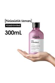 LOréal Professionnel Liss Unlimited Anti-Frizz & Soft Şampuan 300 ml - Elektriklenme Karşıtı, Yoğun Yumuşaklık ve Kabarma Önleyici - 6