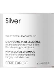 LOréal Professionnel Serie Expert Silver Gri ve Beyaz Saçlar İçin Renk Dengeleyici Mor Şampuan 300 ml - Sarı Ton Önleyici & Parlaklık - 7