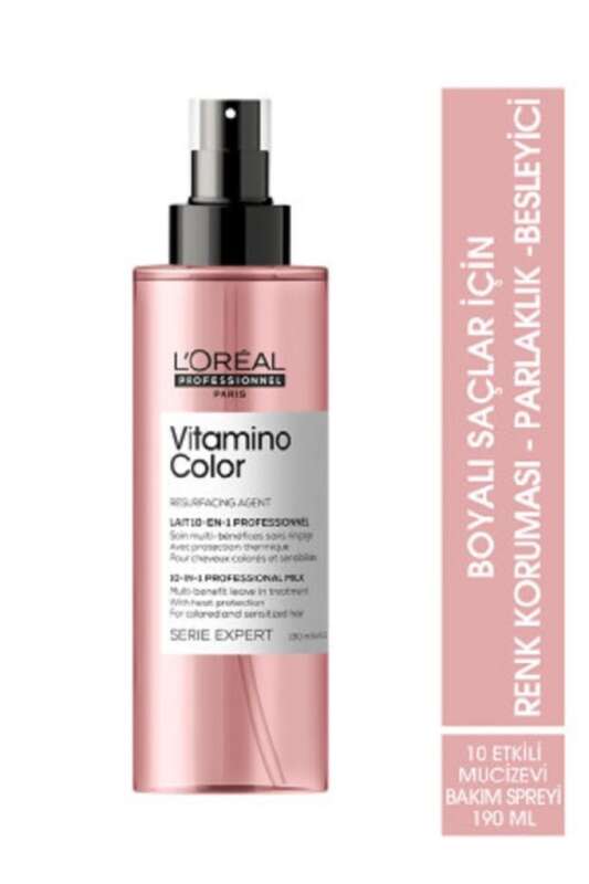 LOréal Professionnel Serie Expert Vitamino Color 10 Etkili Mucize Bakım Spreyi 190ml - Boyalı Saçlarda Renk Koruma & Nemlendirme - 1