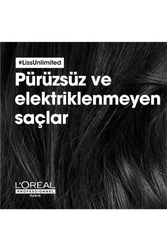LOréal Professionnel Liss Unlimited Asi ve Dalgalı Saçlar İçin Yoğun Düzleştirici Maske - Kalıcı Pürüzsüzlük ve Isı Koruması 250 Ml - 3