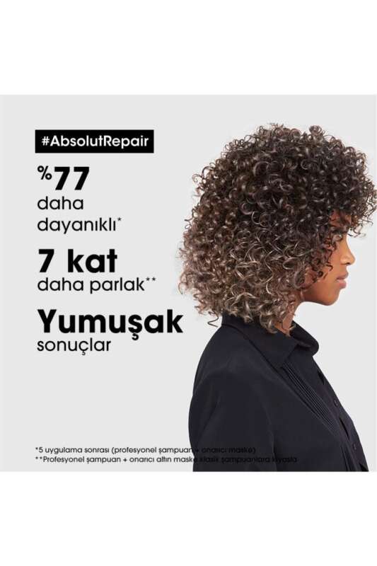 LOréal Professionnel Serie Expert Absolut Repair Yıpranmış Saçlar İçin Onarıcı Maske 250ml - Yoğun Keratin & Lipid Bakım - 3