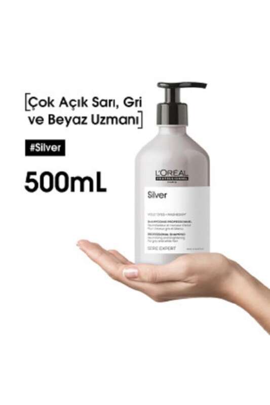 LOréal Professionnel Serie Expert Silver Mor Şampuan - Sararan ve Matlaşan Saçlar İçin Mor Pigmentli Arındırıcı Şampuan 500 ml - 4