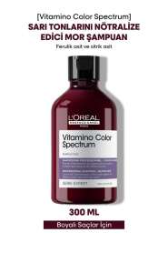 LOréal Professionnel Vitamino Color Spectrum Sarı Tonları Nötralize Eden Mor Şampuan 300 ml - Boyalı ve Açık Renkli Saçlar İçin - 