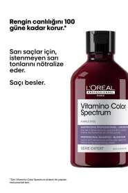 LOréal Professionnel Vitamino Color Spectrum Sarı Tonları Nötralize Eden Mor Şampuan 300 ml - Boyalı ve Açık Renkli Saçlar İçin - (1)