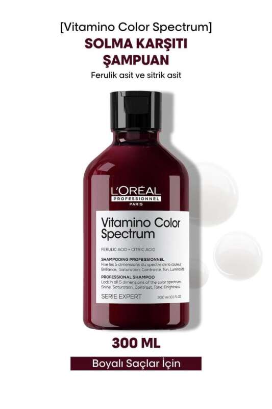 LOréal Professionnel Vitamino Color Spectrum Shampoo 300 ml - Renkli Saçlar İçin Vitamin Destekli Koruma Şampuanı - 1