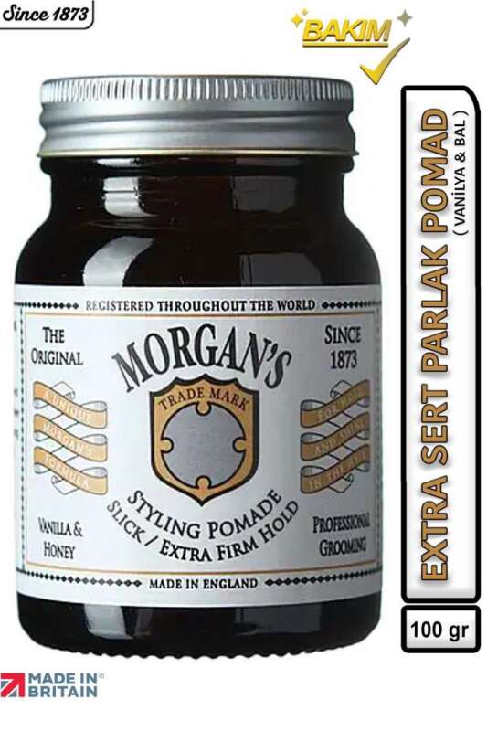 Morgans Pomade Vanilla & Honey Extra Firm Hold 100ml | Ekstra Güçlü Tutuşlu Saç Pomadı - 1