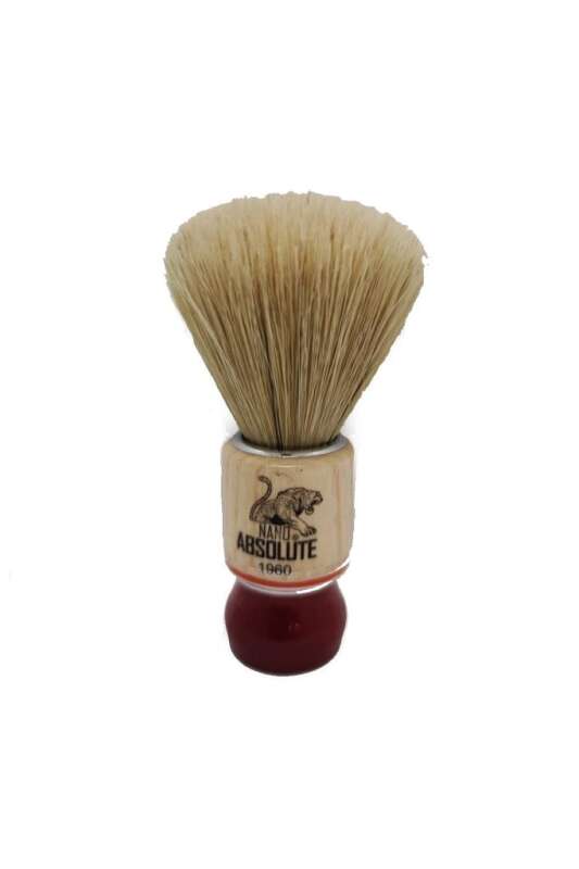 Nano Absolute 1960 Ahşap Sakal Fırçası | Doğal Ahşap Yapı ve Yumuşak Kıllar - 1