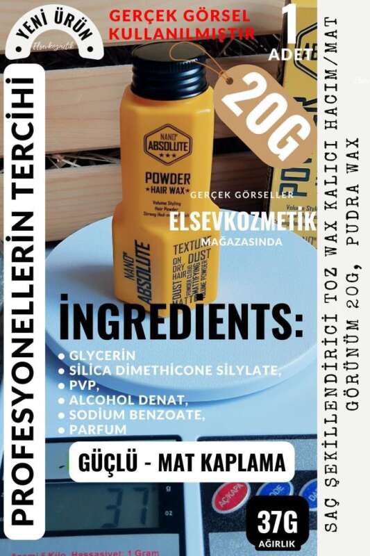 Nano Absolute Toz Wax 20g | Hacim Veren Mat Saç Şekillendirici - 4
