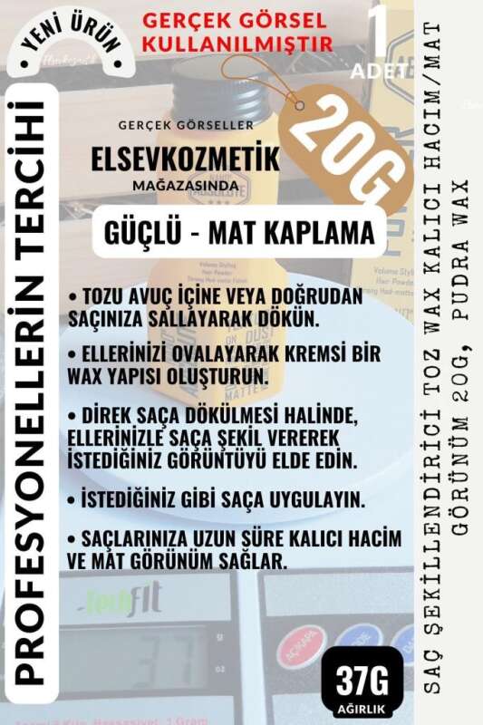 Nano Absolute Toz Wax 20g | Hacim Veren Mat Saç Şekillendirici - 5