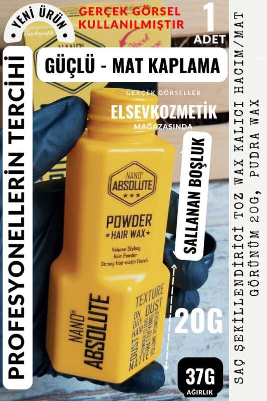 Nano Absolute Toz Wax 20g | Hacim Veren Mat Saç Şekillendirici - 8
