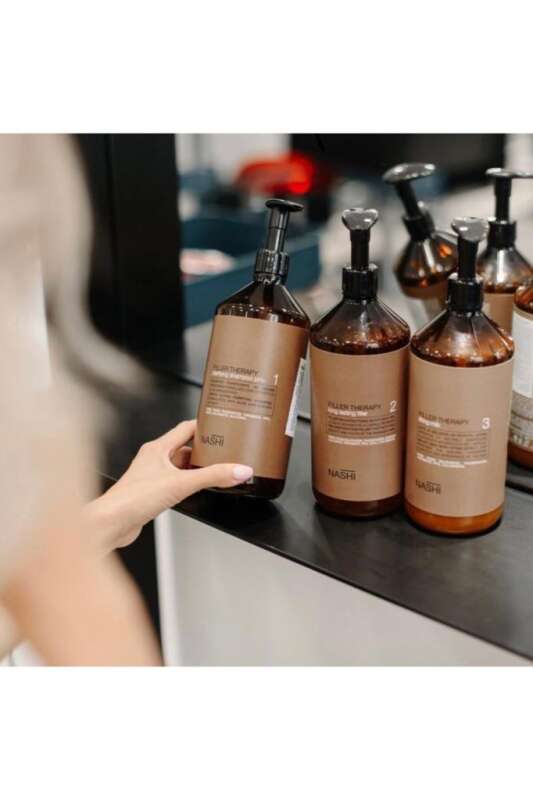 Nashi Filler Therapy Restorative Yapılandırıcı Saç Kremi 1000 ml | Yıpranmış Saçları Onarıp Güçlendiren Bakım Kremi - 3