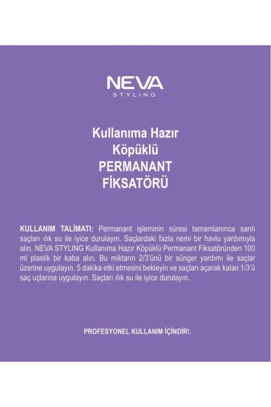 Neva Styling Köpüklü Permanent Fiksatörü 500ml | Kalıcı Bukleler İçin Sabitleyici Köpük - 2
