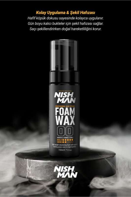 Nishman Saç Spreyi 150ml | Foam Wax 00 Şekillendirici - 5