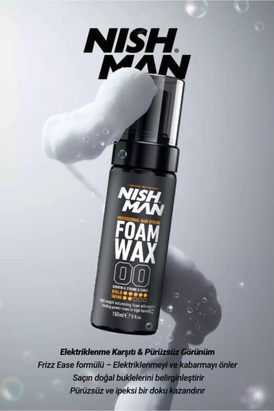 Nishman Saç Spreyi 150ml | Foam Wax 00 Şekillendirici - 4