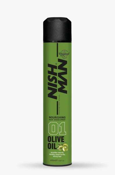 Nishman Nourishing Olive Oil Hair Sheen Spray 400ml | Besleyici Zeytinyağı Özlü Saç Spreyi - 1