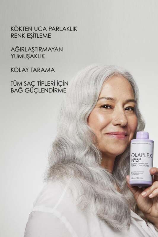 Olaplex No.5P Sarı, Gri ve Beyaz Saçlar İçin Onarıcı Mor Tonlama Kremi 250 ml - Sarı Ton Giderici, Bağ Onarımlı ve Renk Koruyucu - 5