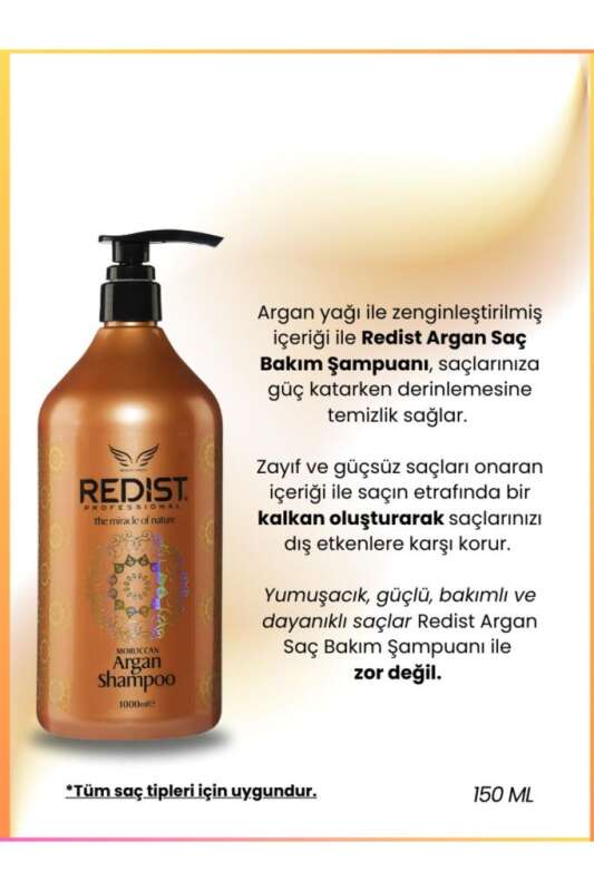 Redist Argan Şampuan 1000ml | Besleyici ve Canlandırıcı - 3