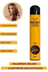 Redist Full Force Extra Sert Saç Spreyi 400ml | Güçlü Sabitleme ve Uzun Süreli Etki - 7