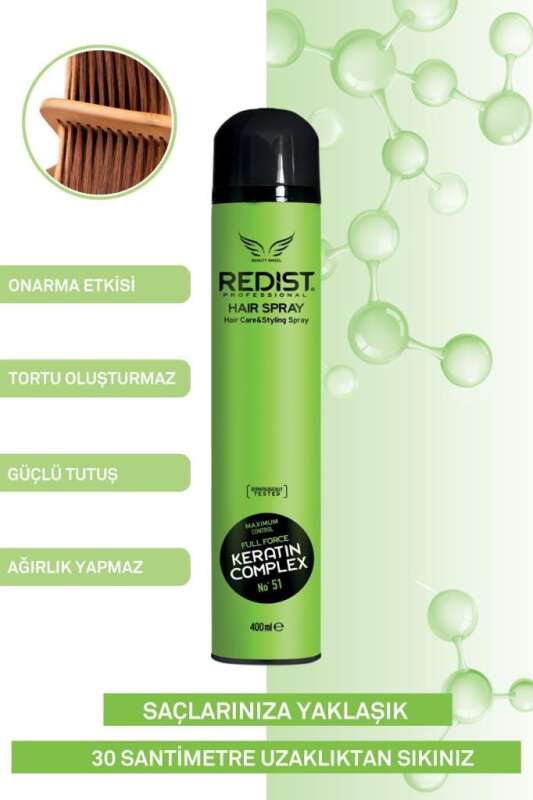 Redist Full Force Saç Spreyi 400ml | Tam Güç Keratinli - 6