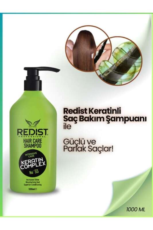 Redist Keratin Şampuan 1000ml | Yıpranmış Saçlar İçin Onarıcı - 1