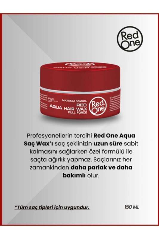Redone Aqua Wax Kırmızı 150ml | Yüksek Tutucu Saç Şekillendirici Wax - 4