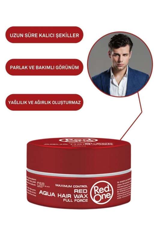 Redone Aqua Wax Kırmızı 150ml | Yüksek Tutucu Saç Şekillendirici Wax - 5