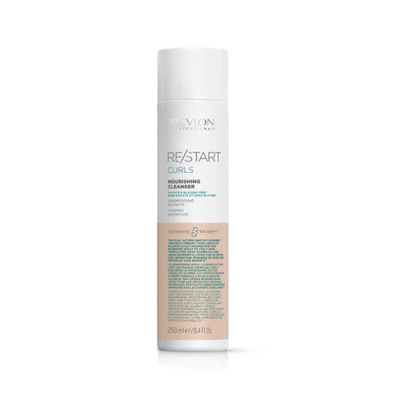 Revlon Restart Curls Nourishing Cleanser Dalgalı Ve Kıvırcık Saçlar İçin Besleyici Şampuan 250 Ml | Kıvırcık Saçları Nemlendirir ve Şekillendirir, Elektriklenmeyi Önler - 1