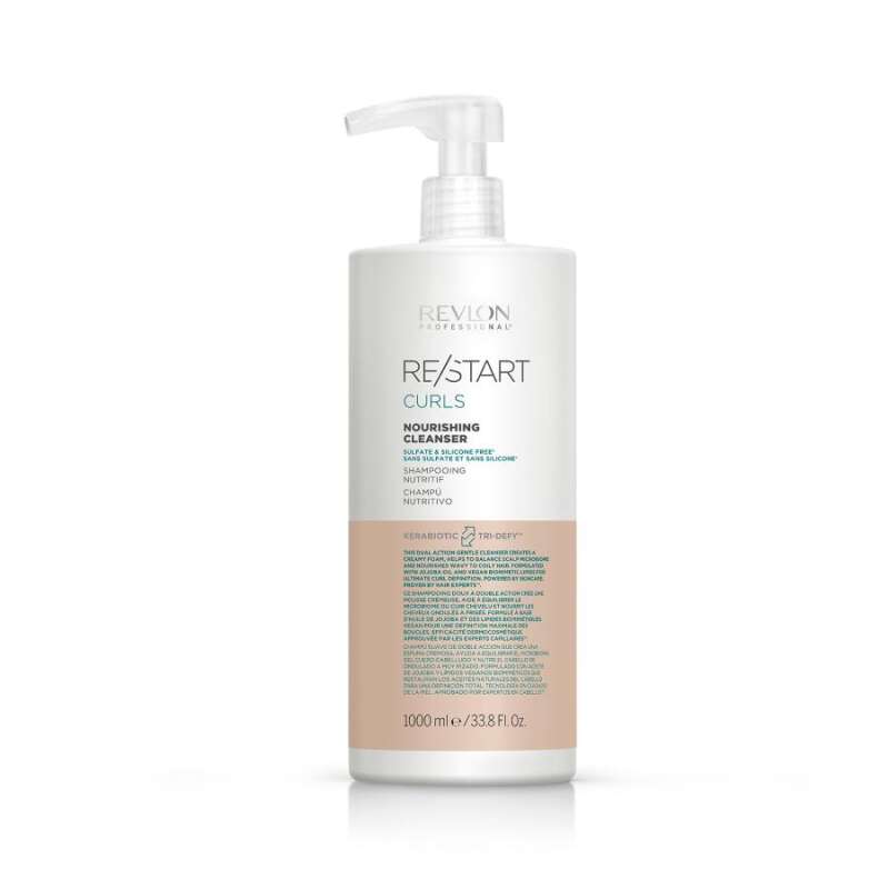 Revlon Restart Curls Nourishing Sülfat ve Silikon İçermeyen Şampuan 1000 ml | Bukleli Saçlar İçin Nemlendirici ve Besleyici Bakım - 1
