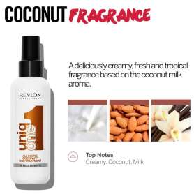 Revlon Uniq One Coconut 10 Etkili Durulanmayan Sprey Maske 150 ml | Hindistan Cevizi Kokulu, Çok Amaçlı Saç Bakım Spreyi - 5
