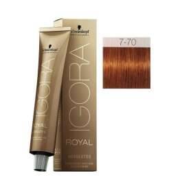 Schwarzkopf Igora Royal Absolutes 7-70 Kumral Doğal Bakır Saç Boyası 60ml | Profesyonel Kalıcı Saç Boyası - Igora