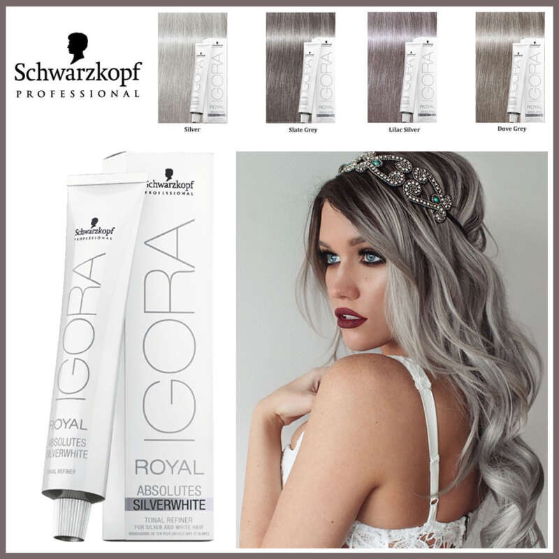 Schwarzkopf Igora Royal Absolutes Silver White Dove Grey Saç Boyası 60 ml | Doğal Gümüş ve Gri Tonlar - 1