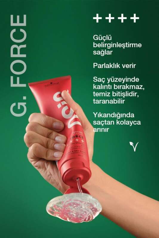 Schwarzkopf Osis+ G.Force Güçlü Tutucu Jel 150ml | Maksimum Tutuş ve Uzun Süreli Şekillendirme - 2