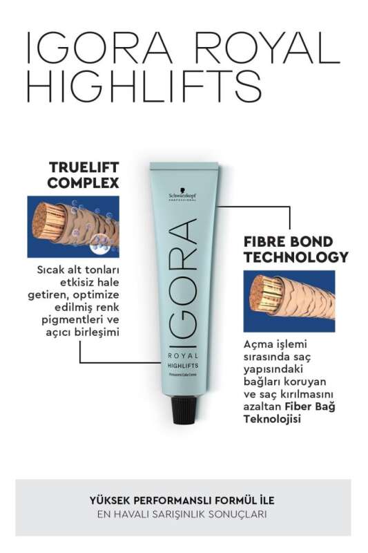 Schwarzkopf Igora Royal Highlifts 12-4 Özel Açıcı Bej Saç Boyası 60 ml | Ultra Açık Bej Tonları - 2
