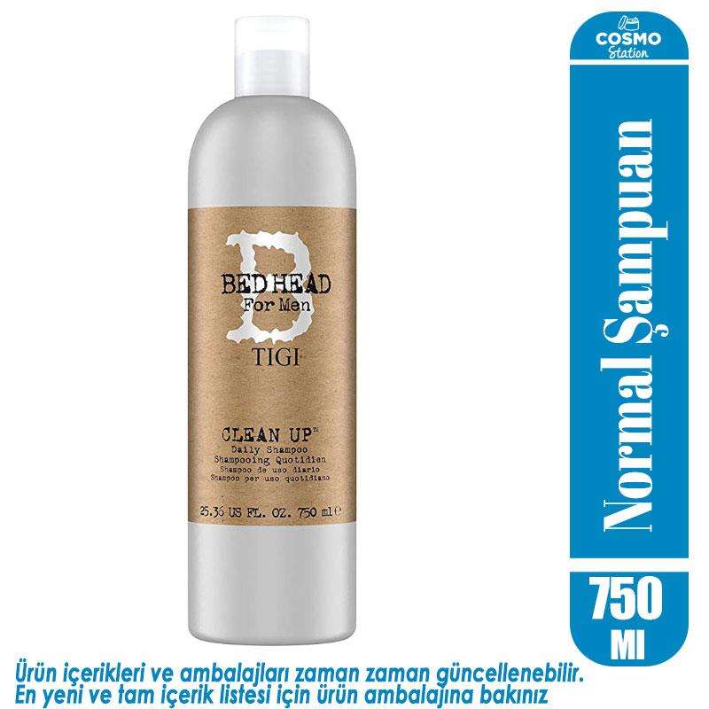 Tigi Bed Head For Men Clean Up Daily - Yağlı Saç ve Saç Derisi için Günlük Temizlik ve Ferahlık Sağlayan Erkek Şampuanı 750 ml - 2