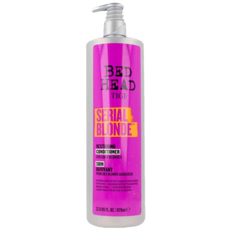 Tigi Bed Head Serial Blonde Restoring Conditioner 970 ml - Sararan ve Yıpranmış Sarı Saçlar İçin Onarıcı ve Tonlayıcı Saç Kremi - 1